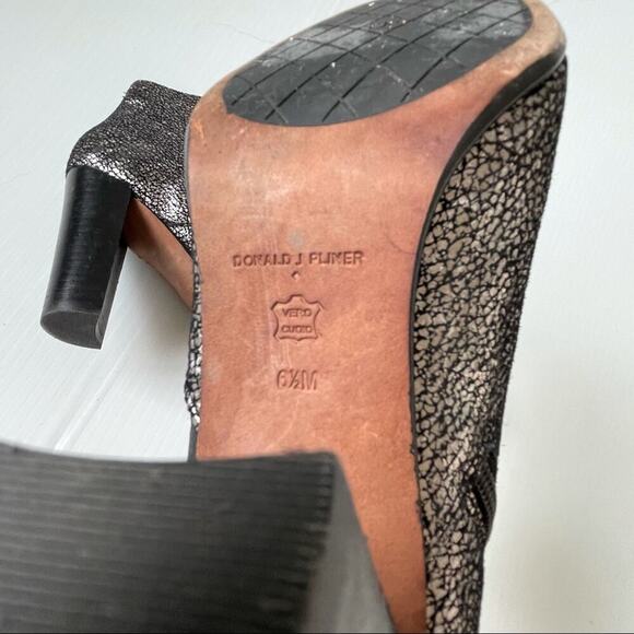 Donald Pliner Blis heeled boots booties metallic with stretch panel - Picture 10 of 12